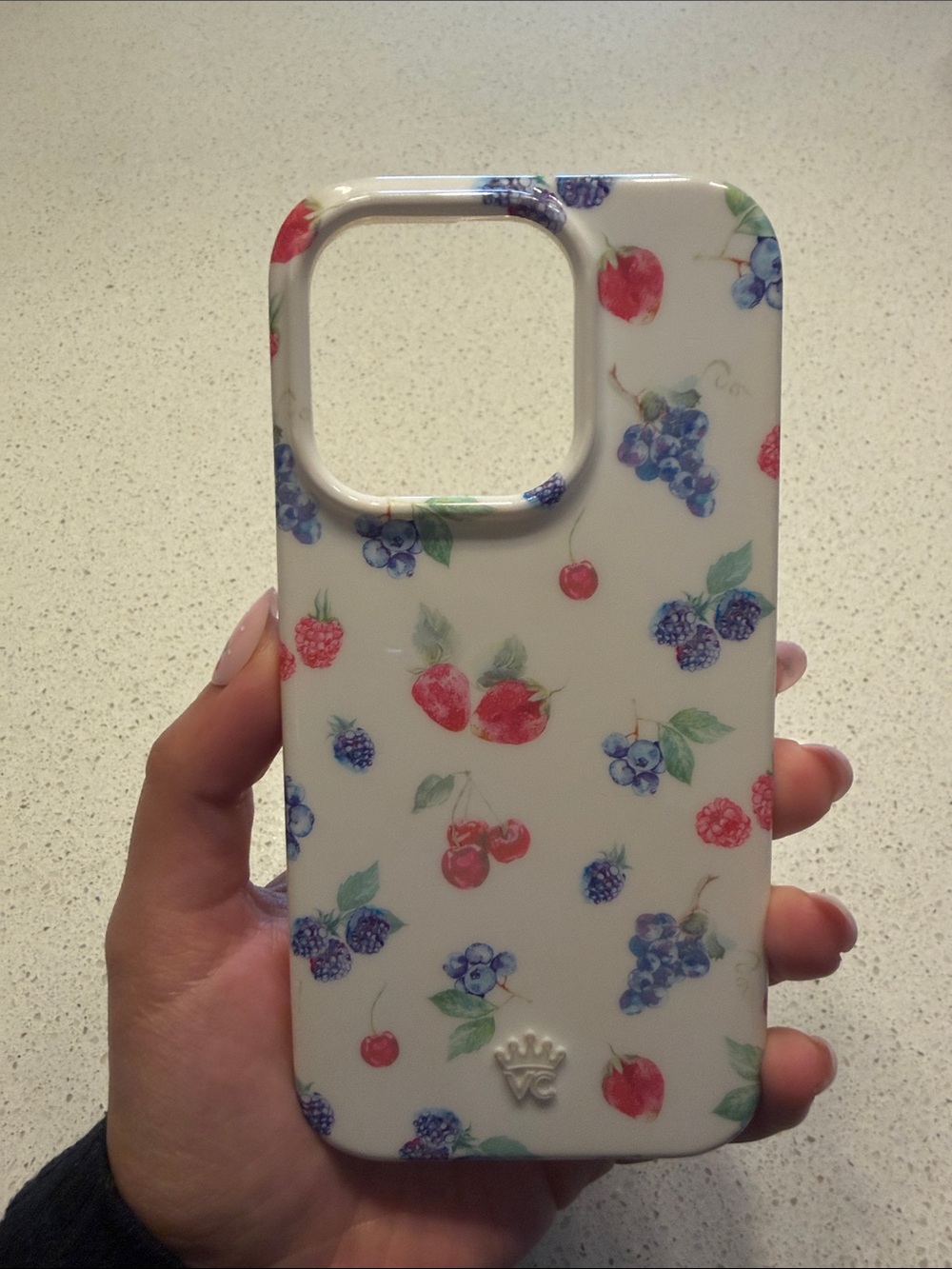 Velvet Caviar Berry Fruit Pattern iPhone 15 Pro Case